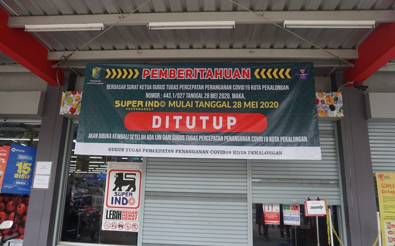 Karyawan Reaktif Covid-19, Swalayan Superindo di Pekalongan Ditutup Sementara