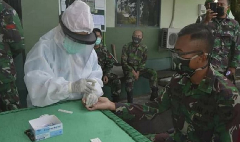 146 Prajurit TNI Kodam XII Tanjungpura Ikut Rapid Test, Ini Hasilnya