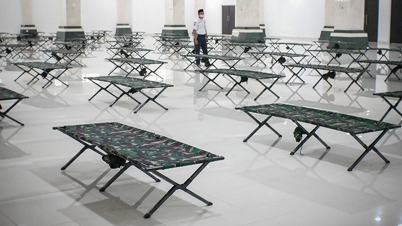 Suasana Masjid Raya Jakarta Dijadikan Tempat Isolasi Pemudik - Bagian 1