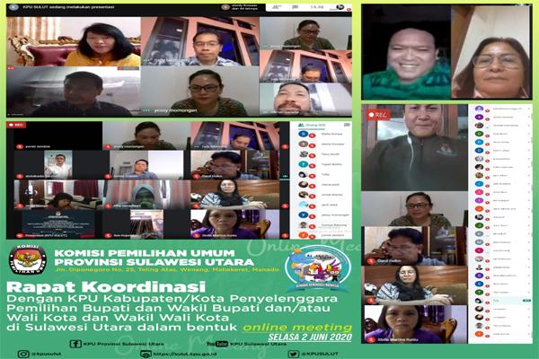 Bahas Pilkada Serentak, KPU Sulut Gelar Rakor Online