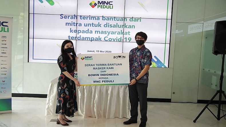 Bowin Indonesia Salurkan Masker Kain untuk Cegah Covid-19 Melalui MNC Peduli
