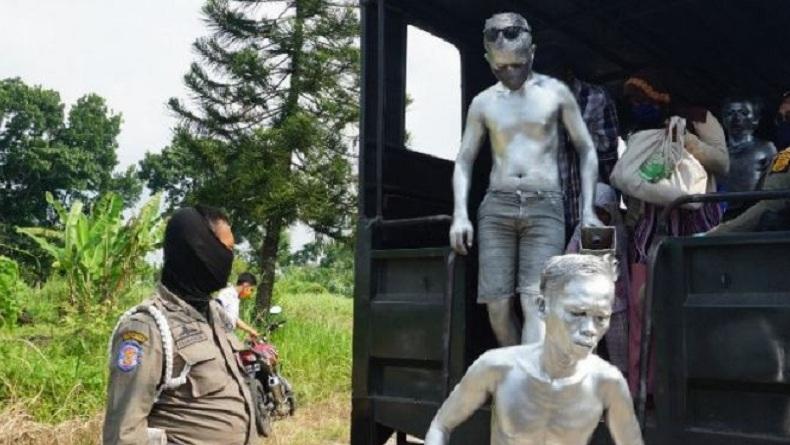 38 Manusia Silver dan Gepeng Terjaring Razia Satpol PP di Medan