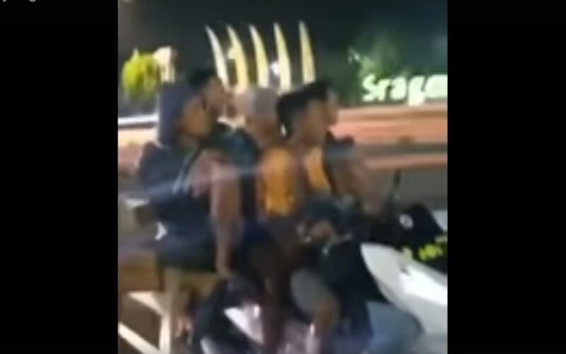 Video Viral 6 Remaja di Sragen Boncengan Naik Sepeda Motor