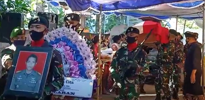 Dandim Buleleng Pimpin Upacara Militer Pemakaman Kapten Kadek