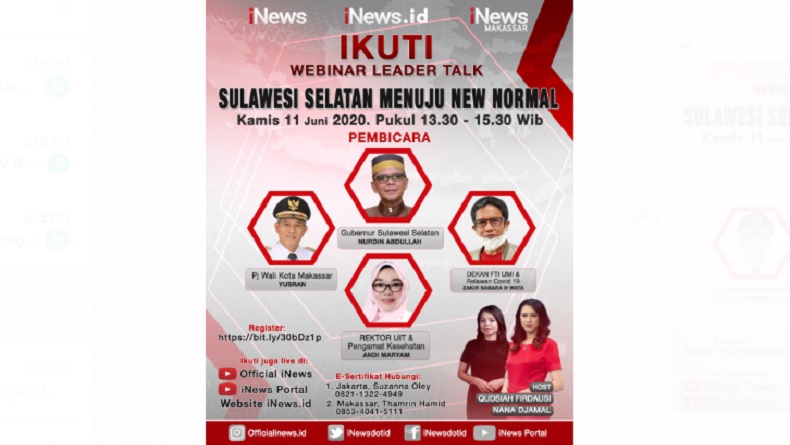 Webinar Leader Talk: Sulawesi Selatan Menuju New Normal