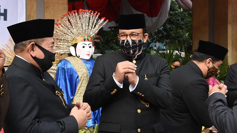Upacara HUT ke-493 Jakarta Terapkan Protokol Kesehatan Covid-19 - Bagian 2