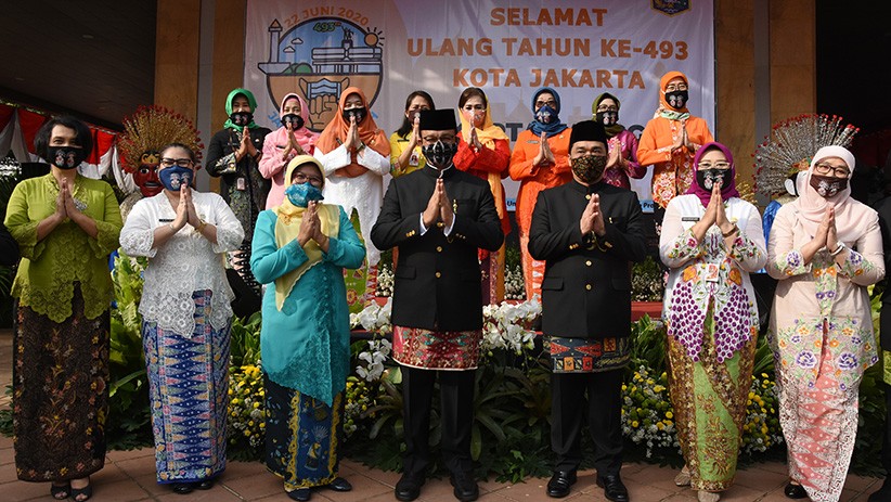 Upacara HUT ke-493 Jakarta Terapkan Protokol Kesehatan Covid-19 - Bagian 3