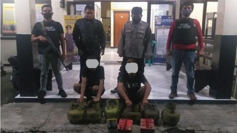 Aksinya Terekam CCTV, 2 Remaja Pencuri Tabung Gas 3 Kg Ditangkap Tim Maleo