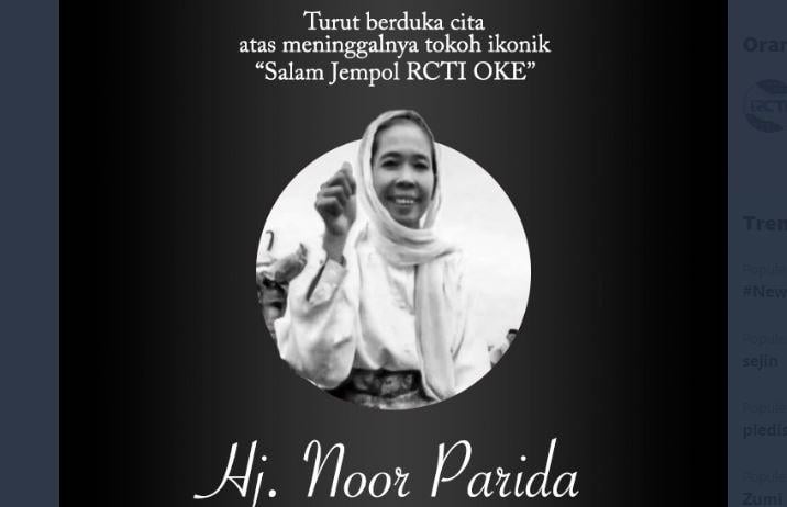 Noor Parida Ikon Legendaris Salam Jempol Rcti Oke Meninggal Dunia Bagian 1