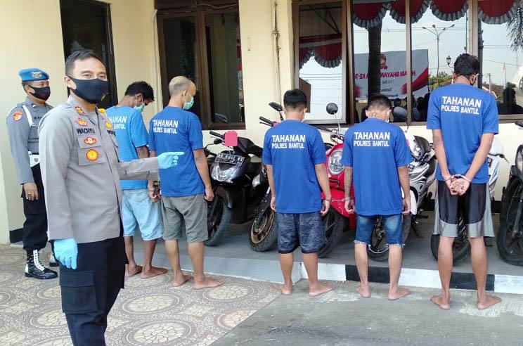 Polres Bantul Ungkap Komplotan Pencurian Bermotor, 7 Tersangka Diamankan