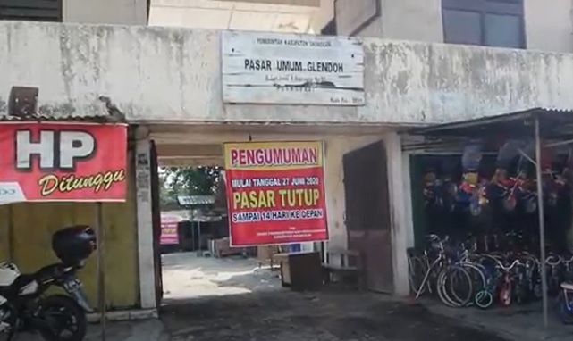 2 Pedagang Positif Covid-19, Pasar Glendoh Purwodadi Ditutup 14 Hari
