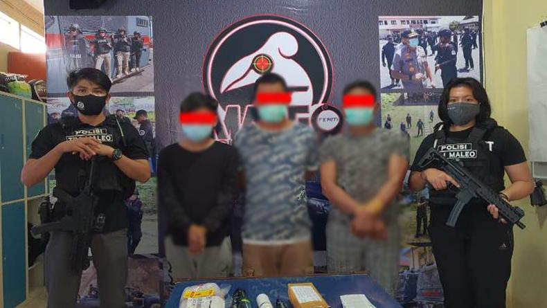Edarkan Sabu, 3 Pelaku Ditangkap Tim Maleo dan Ditnarkoba Polda Sulut