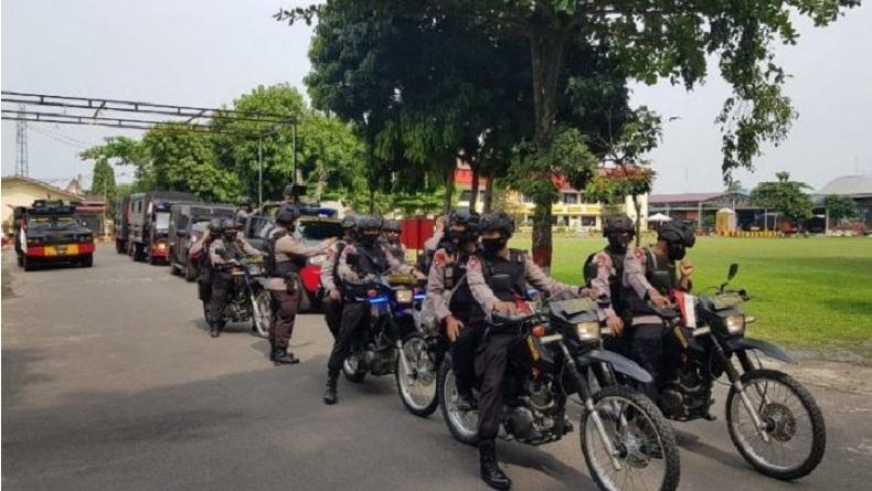 Jaga Kamtibmas Hari Bhayangkara, Brimob Polda Sumut Patroli Skala Besar di Medan