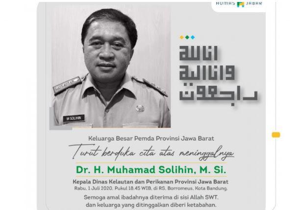 Kadis Kelautan Jabar Meninggal, Dimakamkan Hari Ini dengan Protokol Kesehatan