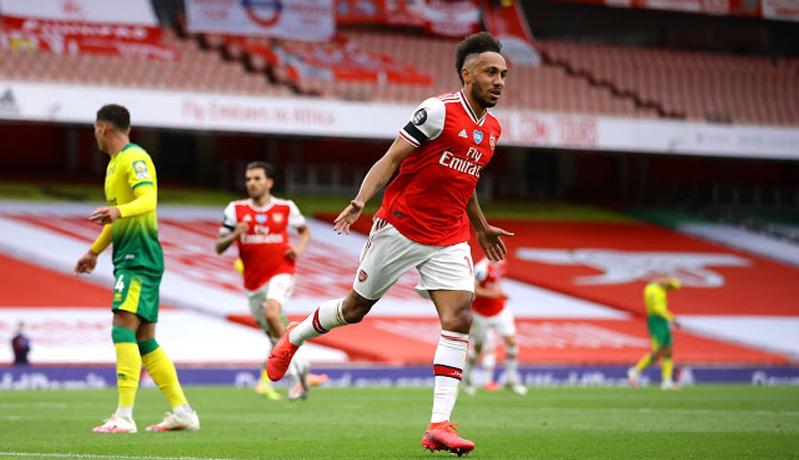 Arsenal Bungkam Norwich City, Aubameyang Lewati Rekor Henry