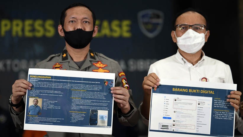Ajak Penarikan Dana Perbankan secara Massal, 2 Penyebar Hoaks Ditangkap Polisi - Bagian 1