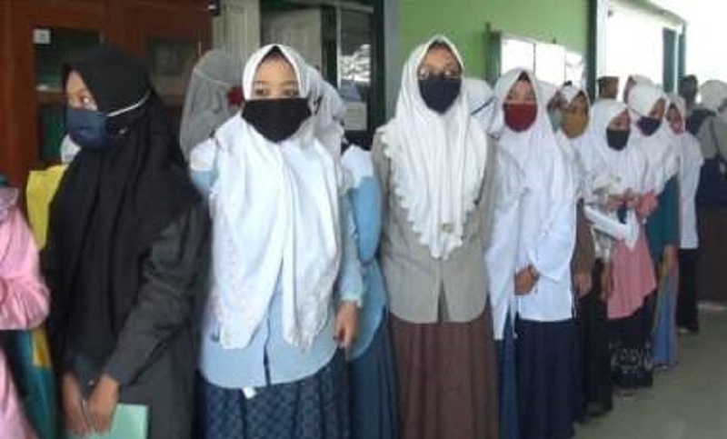 Balik ke Pesantren, 378 Santri Lirboyo asal Mojokerto Jalani Protokol Kesehatan Ketat