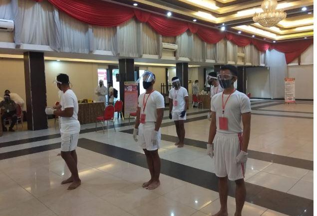 Puluhan Calon Tamtama Brimob dan Polair Jalani Pemeriksaan Kesehatan