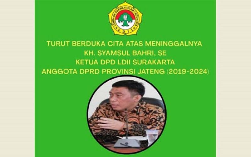 Positif Covid-19, Anggota DPRD Jateng Syamsul Bahri Meninggal Dunia
