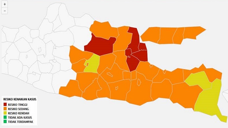 title Waspada, 6 Daerah di Jawa Timur Ini Masih Zona Merah Penyebaran Covid-19 Waspada, 6 Daerah di Jawa Timur Ini Masih Zona Merah Penyebaran Covid-19