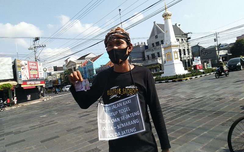 Demi Berantas Togel, Pria Ini Jalan Kaki dari Yogya ke Semarang