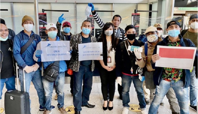 Repatriasi WNI, 55 ABK Kapal Pesiar Diterbangkan dari London ke Denpasar