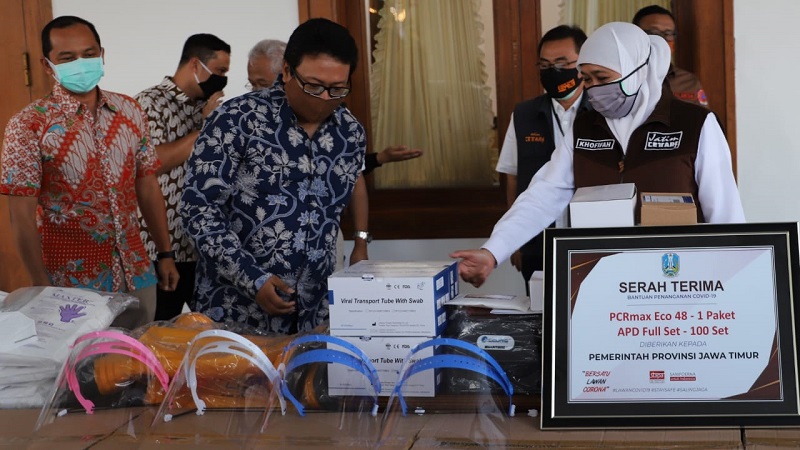 Pemprov Jatim Terima Bantuan Alat PCR dari Yayasan Stapa Center