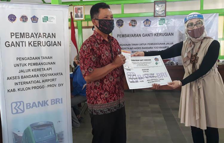 Pengadaan Lahan Jalur Kereta Bandara YIA Belum Tuntas, Hari Ini Dibayarkan 56 Bidang