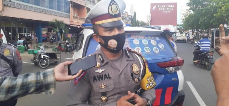Tak Pakai Helm, Puluhan Pengendara Motor di Bitung Terjaring Operasi Patuh 2020