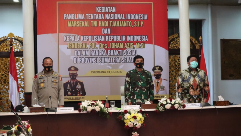 Panglima TNI Kunjungi Sumsel, Bicara Pertumbuhan Ekonomi hingga Waspada Covid-19