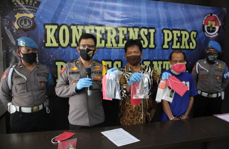 Residivis Spesialis Pembobol Konter Handphone Dibekuk Polres Bantul