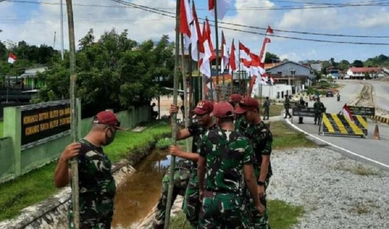 450 Personel Batalyon 642/Kapuas Lanjutkan Operasi Perbatasan RI-Malaysia di Kalbar