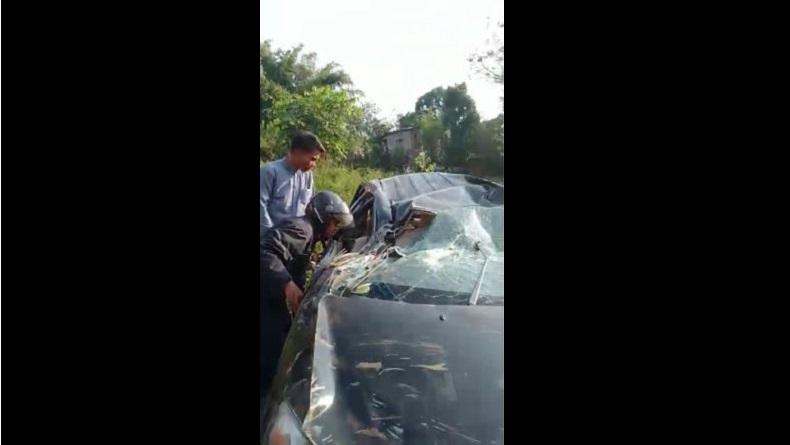 Mobil Minibus Jatuh ke Jurang Bontojai Gowa, Sopir Selamat
