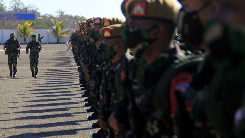 Prajurit TNI Pengganti Satgas Perbatasan RI-Timor Leste Tiba di NTT - Bagian 1