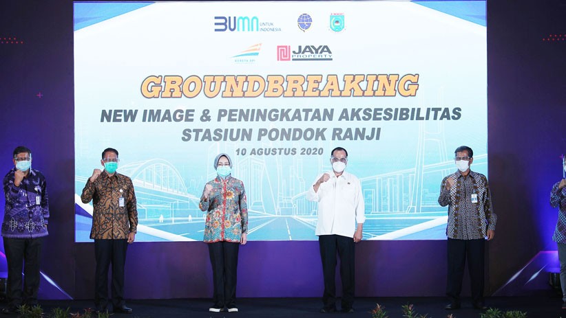 Menhub Groundbreaking Aksesibilitas Stasiun Pondok Ranji - Bagian 1