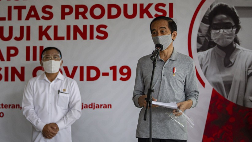 Presiden Jokowi Cek Fasilitas Produksi dan Uji Klinis Vaksin Covid-19 di Unpad - Bagian 3