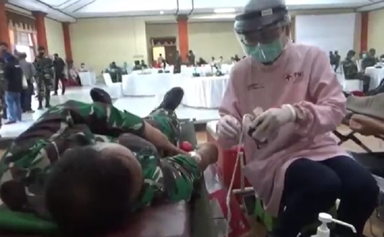 Sembuh dari Corona, 28 Anggota TNI di Bali Donor Plasma Darah Konvalesen