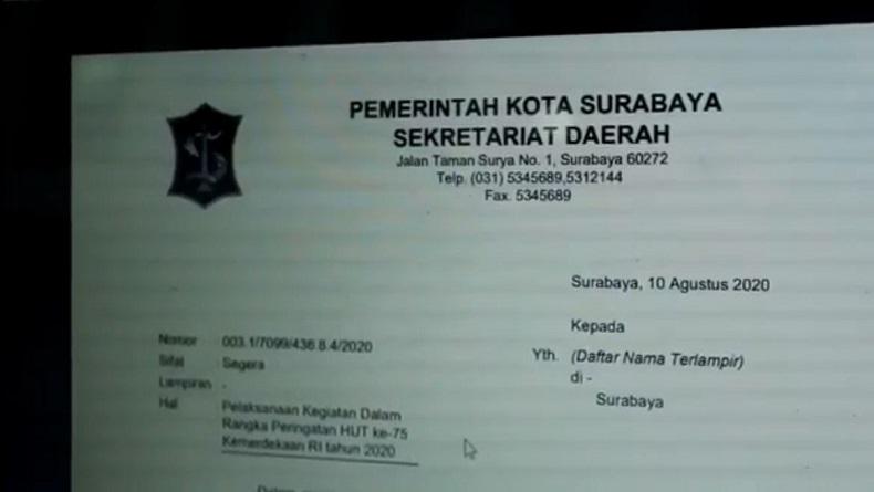 Pemkot Surabaya Imbau Masyarakat Tidak Selenggarakan Lomba dan Tasyakuran HUT Kemerdekaan RI