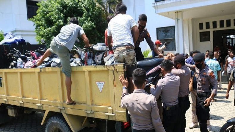 Polisi Amankan 19 Motor Curian di Asrama Mahasiswa Pegunungan Bintang