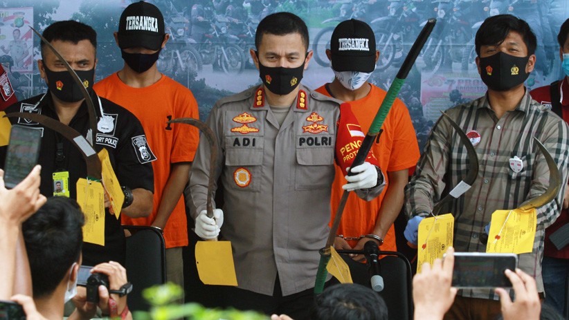 Tawuran saat Belajar Online, 9 Pelajar Ditangkap Aparat Polres Bandara Soetta - Bagian 1