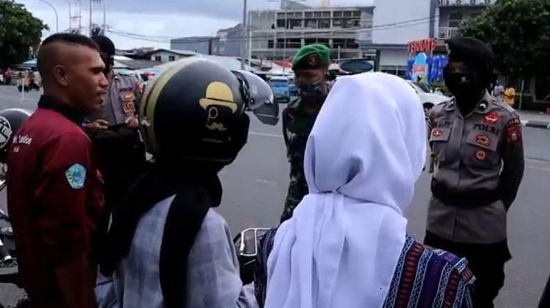 Kena Razia Masker, Pelanggar di Ternate Diminta Nyanyikan Lagu Nasional
