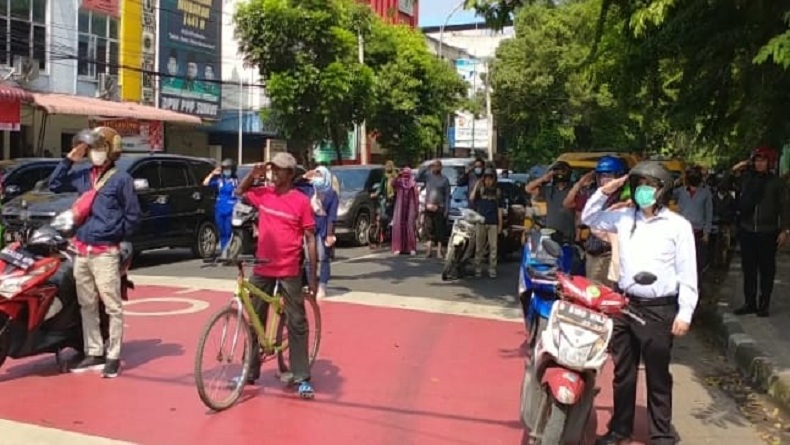 Kenang Detik-Detik Proklamasi, Seluruh Pengendara di Medan Berhenti di Pukul 10.17 WIB