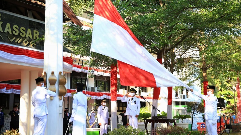 Upacara HUT RI di Makassar, Wali Kota: Mari Berjuang Lawan Covid-19