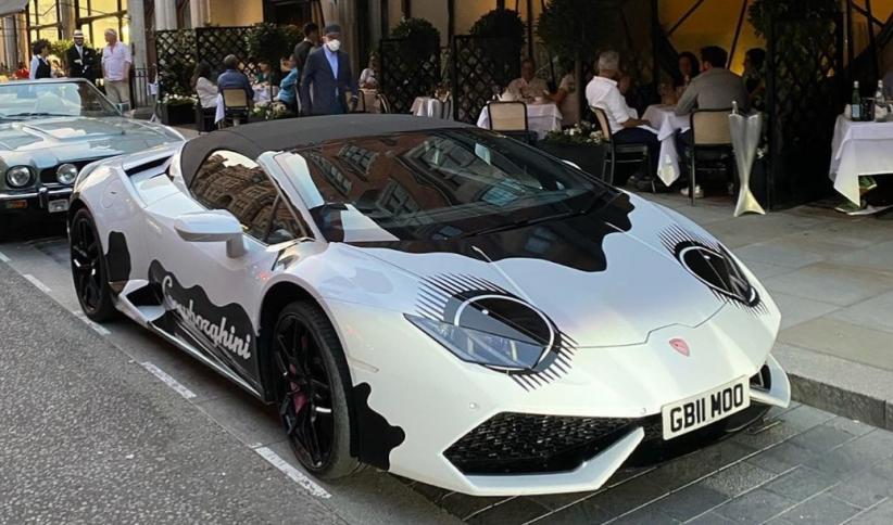 Lucu, Lamborghini Huracan Dimodifikasi Bermotif Sapi Diberi Nama Cowborghini