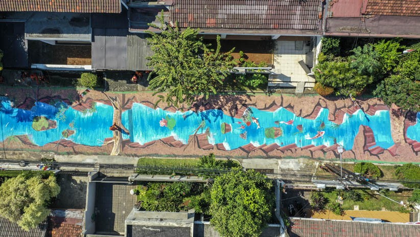 Jalanan Menuju Museum Basoeki Abdullah Dilukis Mural 3 Dimensi - Bagian 2