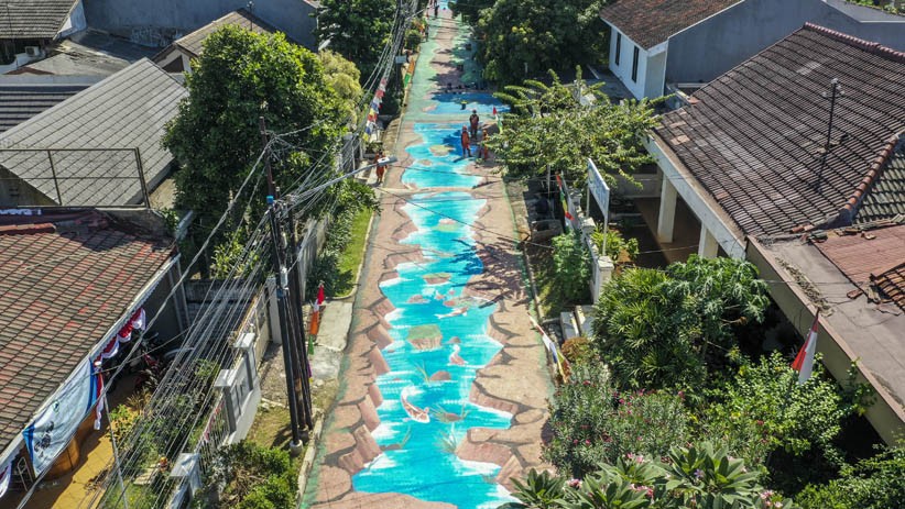 Jalanan Menuju Museum Basoeki Abdullah Dilukis Mural 3 Dimensi - Bagian 1
