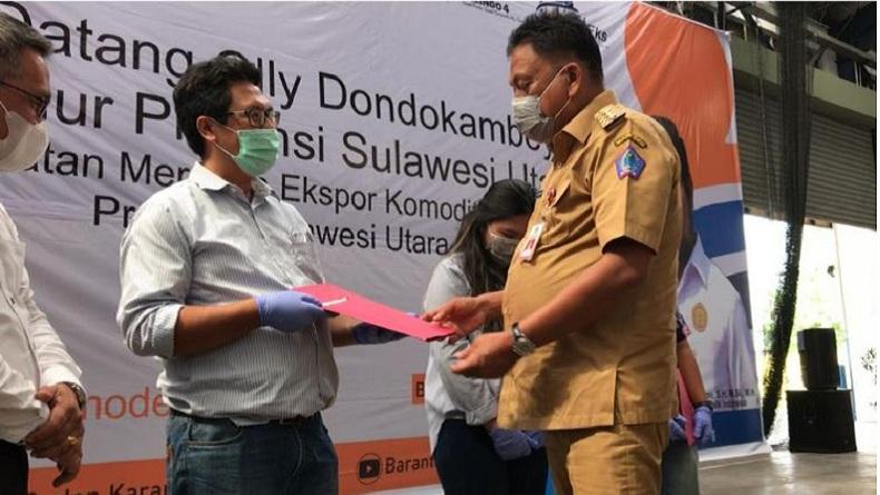Gubernur Olly Dondokambey Lepas Ekspor Komoditas Pertanian Sulut ke 15 Negara