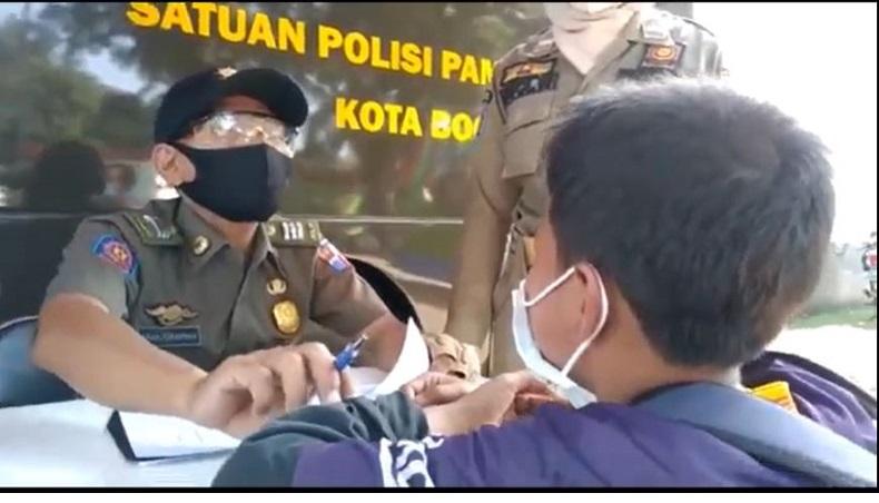 Bocah di Bogor Terkena Hukuman Gegara Tak Pakai Masker