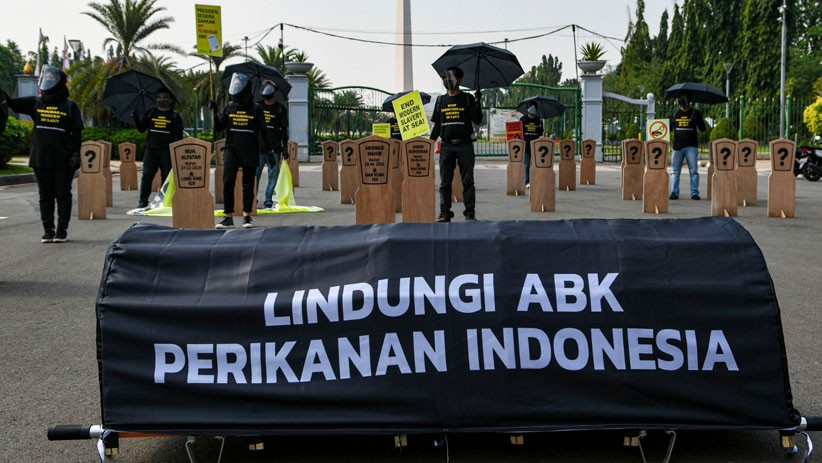 Puluhan Buruh Minta Pemerintah Lindungi ABK Indonesia dari Perbudakan Modern - Bagian 2