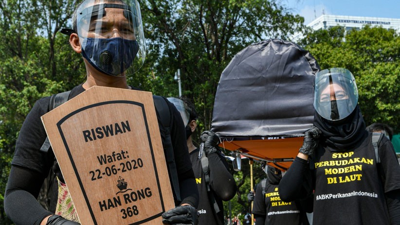 Puluhan Buruh Minta Pemerintah Lindungi ABK Indonesia dari Perbudakan Modern - Bagian 3